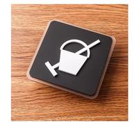 MRKU Panneau de Toilettes, Panneau de Salle de Bain, Rappel de Position accroupie, Plaque de Porte WC, signalétique Acrylique, Autocollant de Porte, Plaque de Toilettes, Logo