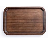 MRKU Plateaux de Service pour Petit-déjeuner, réception, hôtel, Tasse à thé en Noyer Noir, Assiette à goûter