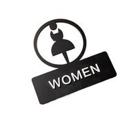 MRKU Signalétique des Toilettes Hommes et Femmes, Panneau de Rappel Coulissant pour hôtels