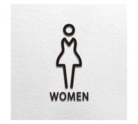 MRKU Signalétique Multi-Styles pour Toilettes - Panneau de Porte de Salle de Bain - Panneau pour Toilettes publiques