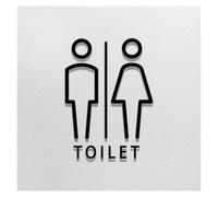 MRKU Signalétique Multi-Styles pour Toilettes - Panneau de Porte de Salle de Bain - Panneau pour Toilettes publiques