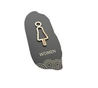 MRKU Signalétique pour Toilettes Hommes et Femmes, Toilettes et salles de Bains, Autocollants de Conseils Pratiques, Panneaux de Porte, centres commerciaux, Restaurants, hôtels