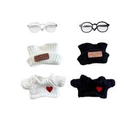 Mrltau 2 Set Tricotés Bonnets Pull Vêtements pour Vinyl Plush Toy Porte-clés Poupée Vinyl Plush Toy 17 Cm, Vêtements Mignons pour Poupées Vinyl Plush Toy, pour Vinyl Plush Toy Vêtements, pour Vin