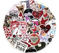 Mrltau Lot de 100 autocollants esthétiques, Downtown Girl Y2K, multicolore, matériau PVC, parfaits pour ordinateurs portables, skateboards, bouteilles d'eau