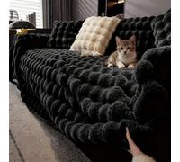 MRMRMNR Housse de Canapé en Fausse Fourrure de Lapin - Plaid Épais, Antidérapant Canapé 2/3/4 Places, Couverture Chaude D’Hiver, Disponible en Plusieurs Dimensions (180x130cm - 180x420cm)