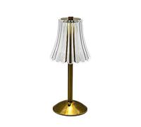 MRNHA 1 Ensemble LED Lampe de Table Décorative en Cristal 3 Niveaux de Luminosité Or pour Restaurant Café