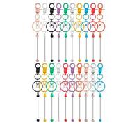 MRNHA 20 Barres de Porte-Clés à Perles, Porte-Clés à Perles Vierges Multicolores à Faire Soi-Même - Barres de Porte-Clés pour Kit de Fabrication de Porte-Clés à Perles