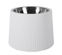 MRNHA Gamelle Surélevée pour Chien, Mangeoire Surélevée pour Chien avec Gamelle Amovible pour Nourriture et en Acier Inoxydable, Gamelle Antidérapante pour Chien, Blanche, Facile à Utilis