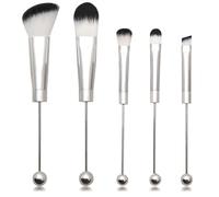 MRNHA Kit de Pinceaux de Maquillage en Perles, Pinceaux Uniques, Perles en Silicone, Pinceaux Cosmétiques de Maquillage, Kit de Pinceaux en Perles pour Bricolage