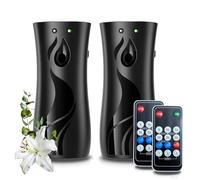MRNHA Lot de 2 Distributeurs Automatiques de Désodorisants, Support de Pulvérisation Mural ou Autonome, Plusieurs Réglages de Temps
