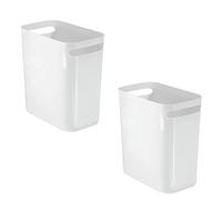 MRNHA Lot de 2 Poubelles en Plastique Poubelle Classique Poubelle de Recyclage pour Salle de Bain, Chambre, Cuisine, Bureau à Domicile