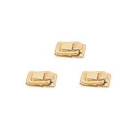 MroMax Boîte à bijoux Boîte à bijoux rectangulaire avec loquet de forme rétro argenté et doré, 38 x 25 x 8 mm, 1 pièce/3 pièces/5 pièces/10 pièces, MRO190816L-0039, Doré, 3pcs