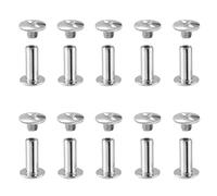 MroMax Lot de 10 vis Chicago M5 x 15 mm pour reliure d'albums photo et scrapbooking Argenté