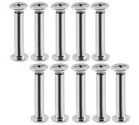 MroMax Lot de 10 vis Chicago M5 x 25 mm pour reliure d'albums photo et scrapbooking Argenté