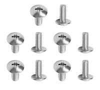 MroMax Lot de 10 vis M4 x 10 mm cruciformes cruciformes à tête ronde en acier inoxydable 304