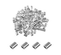 MroMax Lot de 100 manchons ovales en aluminium pour câble métallique de 0,6 cm à 0,5 cm - 0,6 cm - 1,6 cm - 1,6 cm