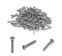 MroMax Lot de 100 vis cruciformes M3 x 18 mm en acier inoxydable 304 Gris argenté