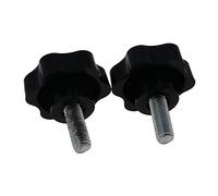 MroMax Lot de 2 poignées de serrage en forme d'étoile M10 × 25 mm Filetage mâle