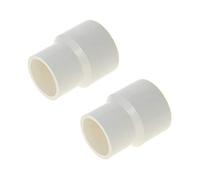 MroMax Lot de 2 raccords de réduction de manchon 40 mm x 32 mm en PVC par adaptateur de raccord de tuyau Blanc