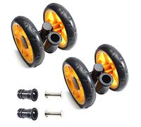 MroMax Lot de 2 roues pivotantes de 120 mm x 25 mm, pour tuyaux circulaires de 19 mm, roues pivotantes en plastique pour poussette et animal domestique, noir et jaune