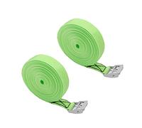 MroMax Lot de 2 sangles d'arrimage de 2,5 cm x 7 m avec boucle de verrouillage à came pour charge jusqu'à 150 kg Vert