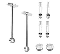 MroMax Lot de 2 supports de tringle à rideaux de 25 mm en acier inoxydable pour placard de chambre à coucher, tringle à vêtements, salle de bain et salon