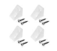 MroMax Lot de 20 équerres d'angle en plastique blanc pour étagère de placard 2 x 2 x 1,5 cm (L x l x H) pour tiroirs de maison, fenêtres, armoire