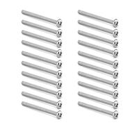 MroMax Lot de 30 vis à métaux M2 x 20 mm cruciformes cruciformes en acier inoxydable 304 Gris argenté