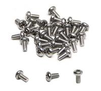 MroMax Lot de 30 vis cruciformes M2,5 x 5 mm en acier inoxydable 304 Gris argenté