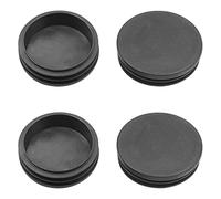 MroMax Lot de 4 bouchons ronds de 60 mm pour rampe d'escalier Noir