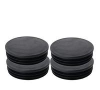 MroMax Lot de 4 bouchons ronds en plastique pour rampe d'escalier, garde-corps, noir, 100 mm de diamètre
