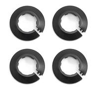 MroMax Lot de 4 cache-tuyaux en plastique PP pour décoration de tuyau d'eau de 3,2 cm de diamètre extérieur - Noir
