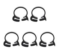 MroMax Lot de 5 colliers de serrage à cliquet en nylon à double prise réglable 31,5 mm-34 mm Noir