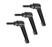 MroMax Lot de 5 poignées de serrage M5 x 20 mm en alliage d'aluminium avec filetage mâle réglable pour machine à tourner, travail du bois et équipement industriel, noir