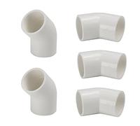 MroMax Lot de 5 raccords coudés en PVC de 25 mm ID Slip 45 degrés Blanc