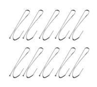 MroMax Lot de 50 crochets à rideaux en métal 6,3 x 2 cm (L x l) - Pour rideau de fenêtre, rideau de porte et rideau de douche - Argenté