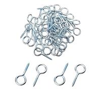 MroMax Lot de 50 crochets à vis 50 mm x 14 mm pour bijoux à œillets pour suspendre les plantes Bleu