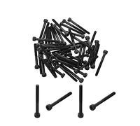 MroMax Lot de 50 vis à tête hexagonale M3 x 30 mm en acier au carbone avec rondelle à ressort et rondelles unies, Boulonnerie