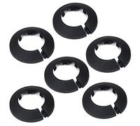 MroMax Lot de 6 cache-tuyaux en plastique PP pour décoration de tuyau d'eau de 3,3 cm de diamètre extérieur - Noir - 34 mm