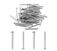 MroMax Lot de 60 vis cruciformes M2,5 x 30 mm en acier inoxydable 304 Gris argenté