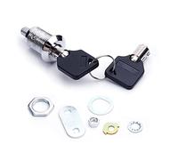 MroMax Serrure à came tubulaire, longueur du cylindre de 2,5 cm, serrure de sécurité pour porte de tiroir, boîte aux lettres, armoire, boîte à outils, serrure en alliage de zinc plaqué nickel, clés