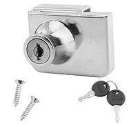 MroMax Serrure de placard carrée à charnière en alliage de zinc finition chromée - Double porte - Clé identique à 1 pièce