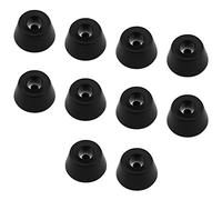 MroMax Sourcingmap Lot de 10 Pieds de Meubles en Caoutchouc Anti-vibrations Noir