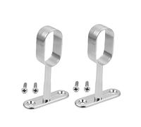 MroMax Sourcingmap Lot de 2 supports ovales pour tringle à vêtements 4,6 cm de diamètre