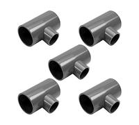 MroMax Sourcingmap Lot de 5 raccords de tuyau en T en PVC Gris 40 x 25 mm