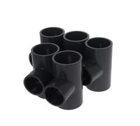 MroMax Sourcingmap Lot de 5 raccords de tuyau en T en PVC pour usage domestique ou industriel Gris 32 x 25 mm