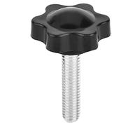 MroMax Sourcingmap Poignée de serrage en forme d'étoile M6 × 25 mm Filetage mâle Noir 1 pièce