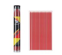 MROOFUL Lot de 16 recharges de crayon de charpentier de 2,8 mm de long, 90 mm de long, recharges de crayon de charpentier solides, marqueur à trou profond, recharges de mine étanches (rouge)