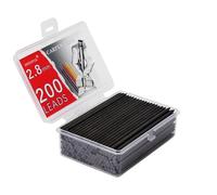 MROOFUL Lot de 200 mines noires de grande capacité de 2,8 mm pour le travail du bois pour crayons de charpentier - Trou profond - Recharges de crayons mécaniques pour architectes et menuiserie