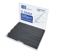 MROOFUL Lot de 500 mines de rechange pour porte-mines 0,5 mm 2b dans un étui - Résistantes à la casse - Pour étudiants et professionnels - 0,9 mm - Noir